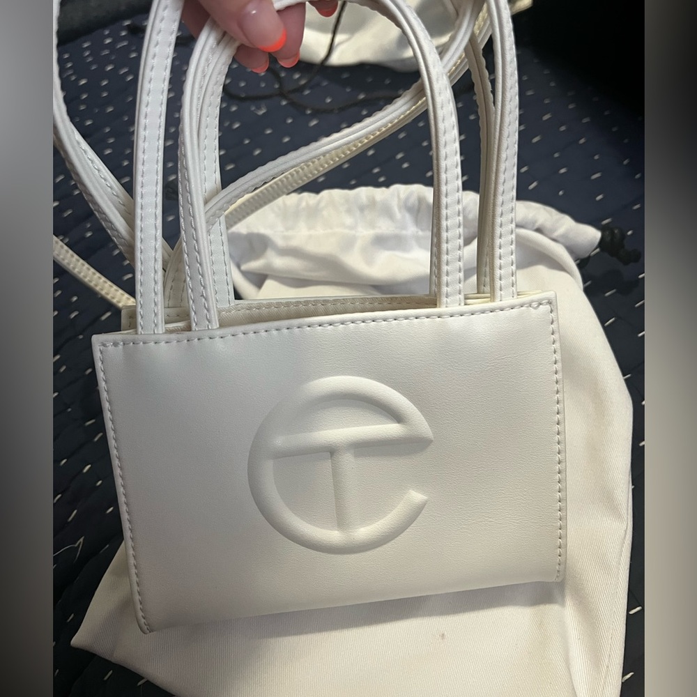 AUTH LIKE NEW Telfar White small shopping bag